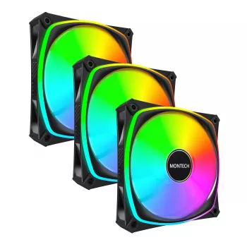 MONTECH RX120 PRO čierny 120mm ARGB balenie 3 ks