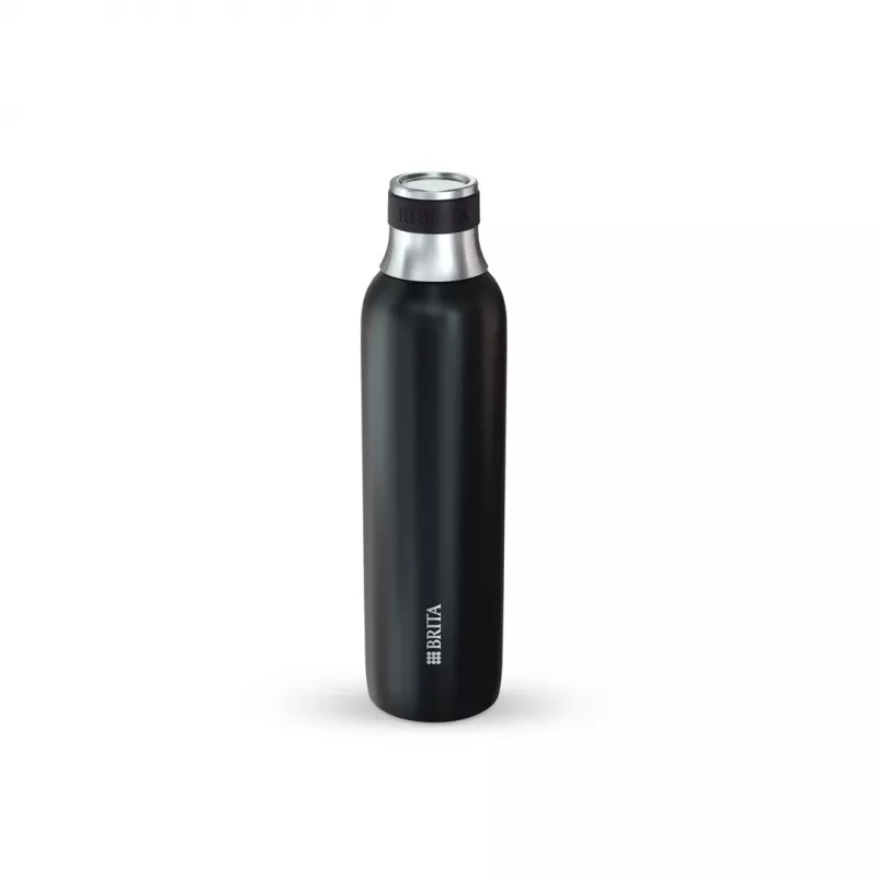 Fľaša na karbonizáciu BRITA 650 ml, nehrdzavejúca oceľ, čierna, vhodná do umývačky