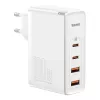 Cestovná nabíjačka Baseus GaN2 Pro Quick 2x USB + 2x USB-C, 100W, EU (biela)