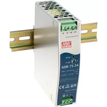 Napájací zdroj MEAN WELL SDR-75-24 77W kovový