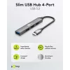 Goobay Slim 4-portový USB hub, USB-C™ na USB-A, USB 3.2 (74457)