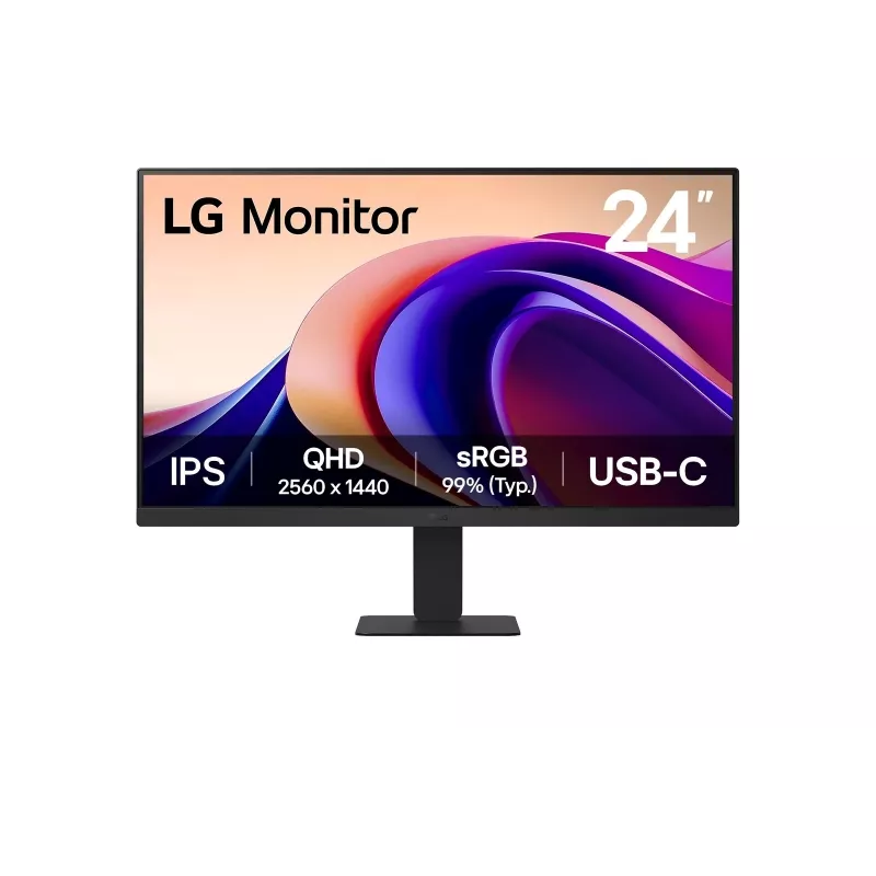 LG 24U631A-B počítačový monitor 60,5 cm (23,8 inch) 2560 x 1440 pixelov Quad HD čierny