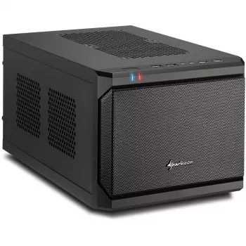 Sharkoon QB One čierna - Midi/Minitower ITX, Mini-ITX 3,5 - PC/server napájací zdroj chladič - USB, USB 2.0, USB 3.0