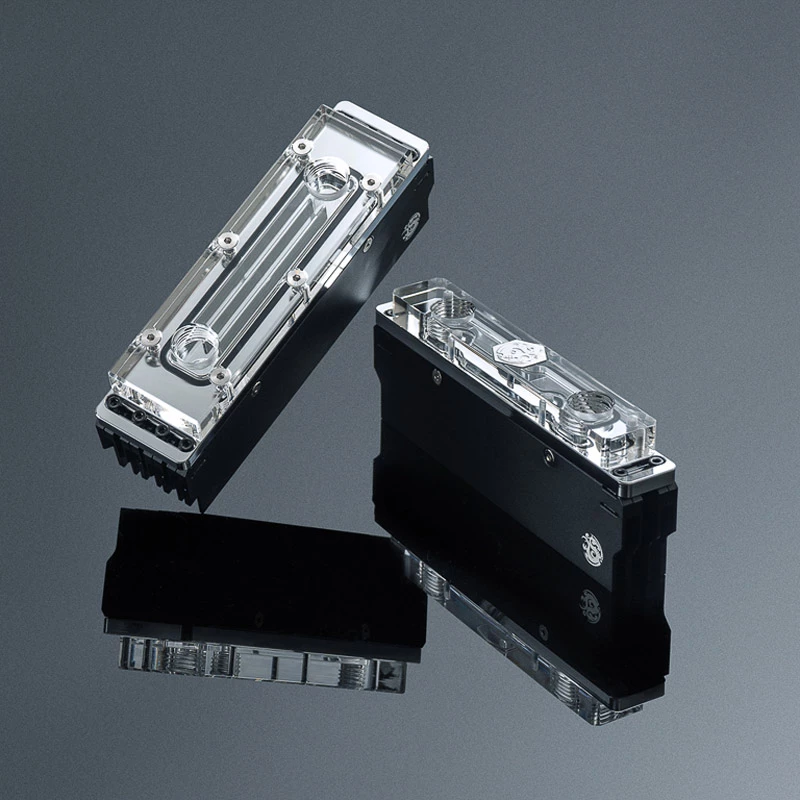 Bitspower chladič pamätí, DDR5, priehľadný, obojstranný - 4 DIMMS