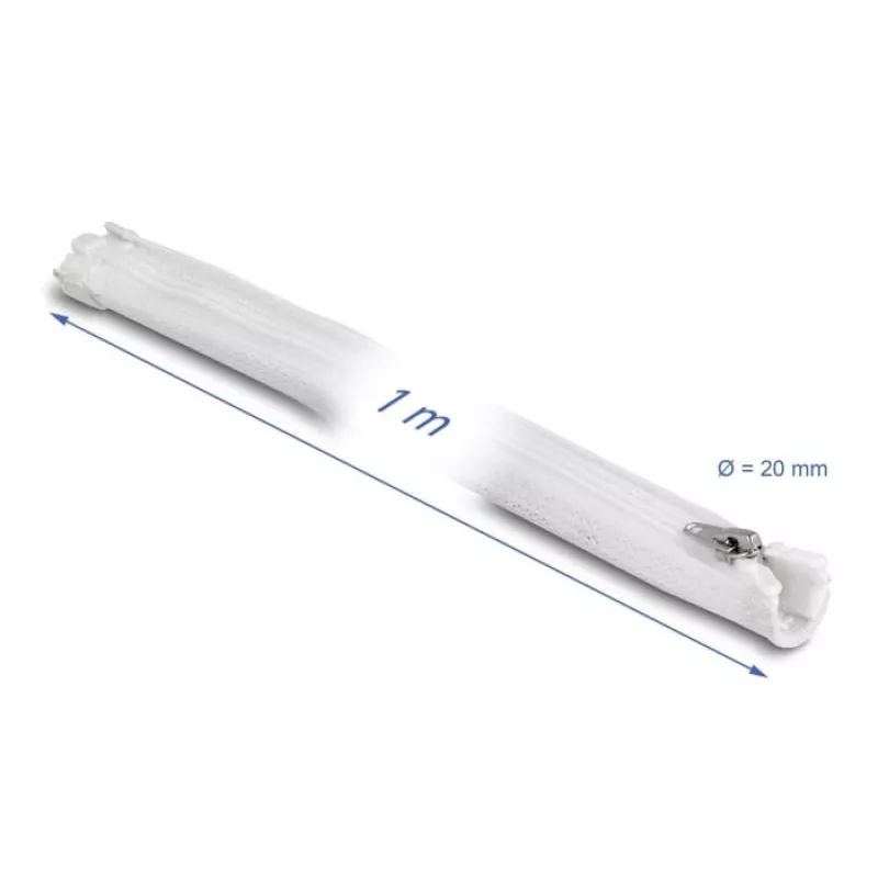 Opletená hadica DeLOCK 20821 1 m x 20 mm biela
