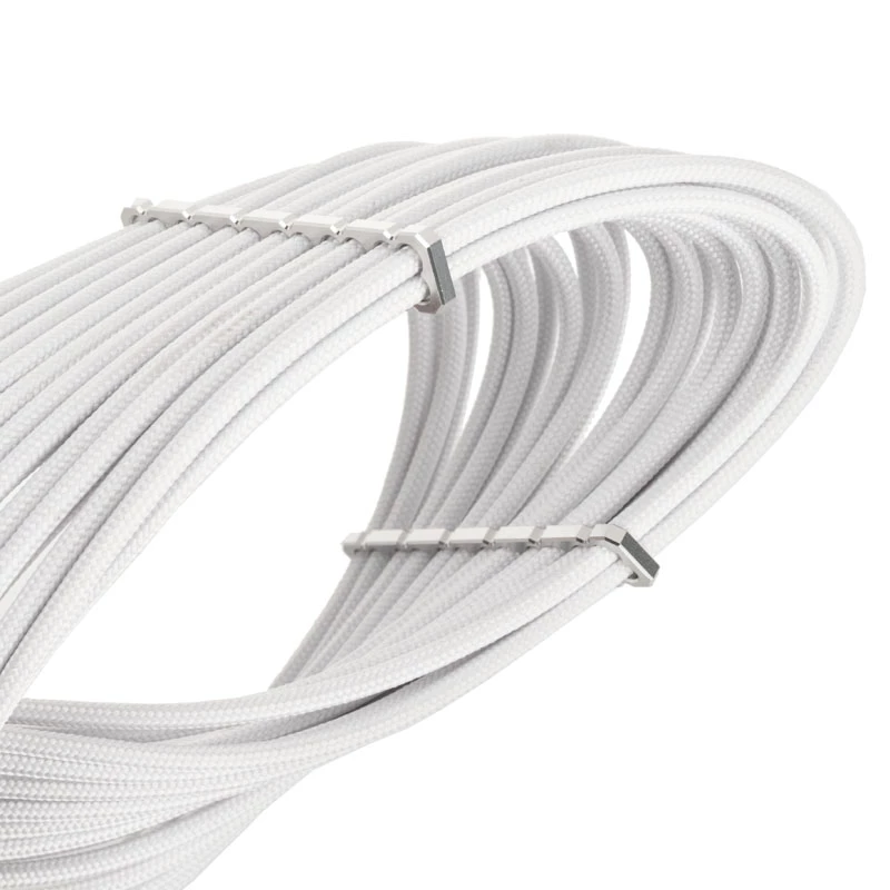 BITFENIX Alchemy PCIe 6-Pin predlžovací kábel 45 cm s opletením biely