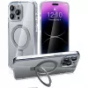 StyleShell SHOCKFlex so stojanom, puzdro na telefón priehľadné, iPhone 16 Pro Max, kompatibilné s MagSafe