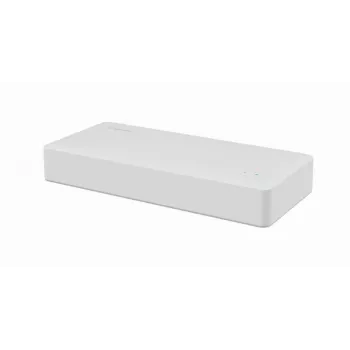 Neupravovateľný switch GEMBIRD NSW-G8-01 – 8× Gigabit Ethernet (10/100/1000), biela, DC 5V