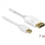 DisplayPort kábel DeLOCK 83485 Mini DisplayPort 7 m biely