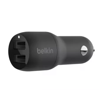 Dual-USB-A autonabíjačka 12W x2 čierna