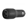 Dual-USB-A autonabíjačka 12W x2 čierna