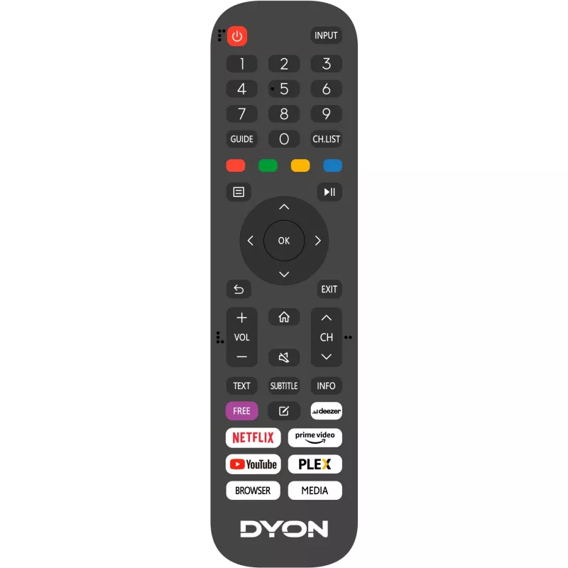 Dyon SMART 32 VX LED-TV 80 cm 81,30cm (32) DVB-T2, DVB-C, DVB-S2, HD ready, Smart TV, WLAN, CI+ čierna [Energetická trieda F] (D800214)