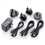 Napájací zdroj Tascam PS-P520U, interiérový univerzálny 100–240V na 5V 2A, koaxiálny/Micro-USB/USB-C, čierny