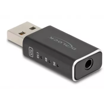 DeLOCK káblový adaptér USB 2.0 Type-A 3,5 mm 4-polový čierny 68001