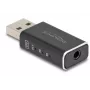 DeLOCK káblový adaptér USB 2.0 Type-A 3,5 mm 4-polový čierny 68001
