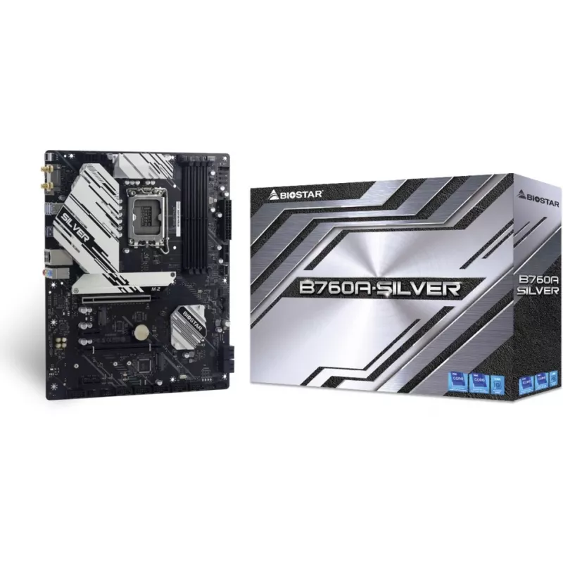 Základná doska Biostar B760A-SILVER, Intel B760, LGA 1700, ATX, DDR5