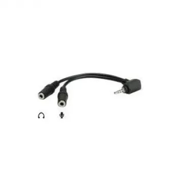 ROLINE adaptér náhlavnej súpravy - 4-pólový mini konektor samec na mini-phone stereo 3,5 mm samica