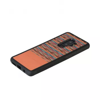 Puzdro na smartphone man and wood pre Samsung Galaxy S9 Plus – hnedý károvaný vzor s čiernym okrajom