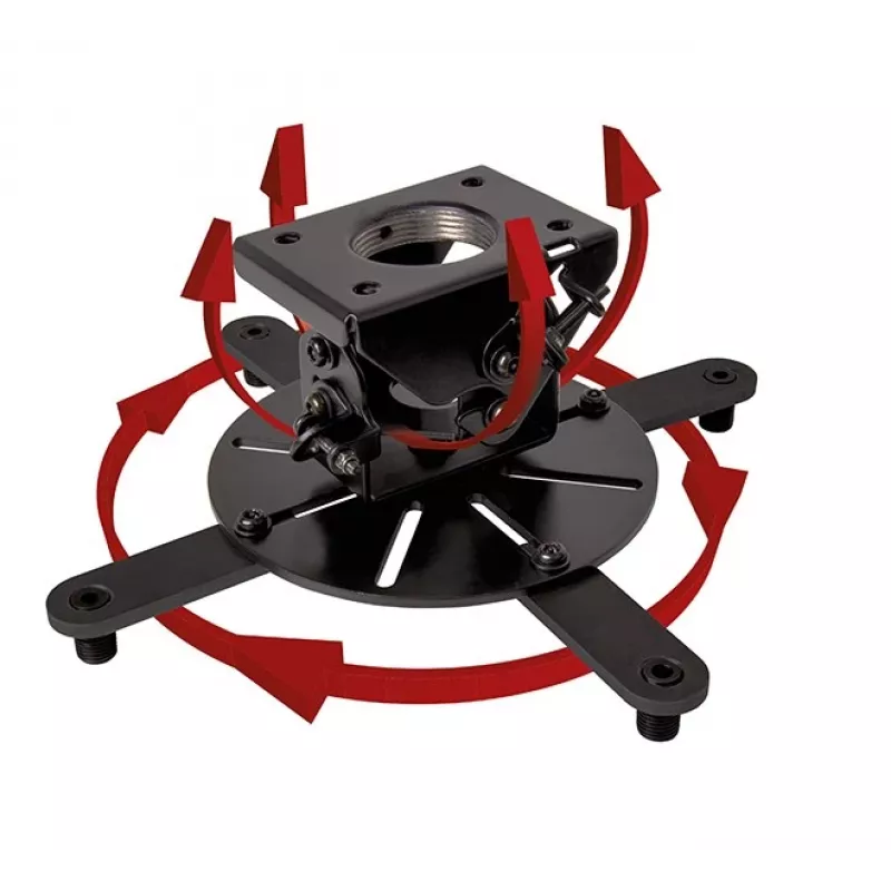 Stropný projektorový držiak B-TECH BT899-XL — stropný držiak, kapacita 25 kg, čierny