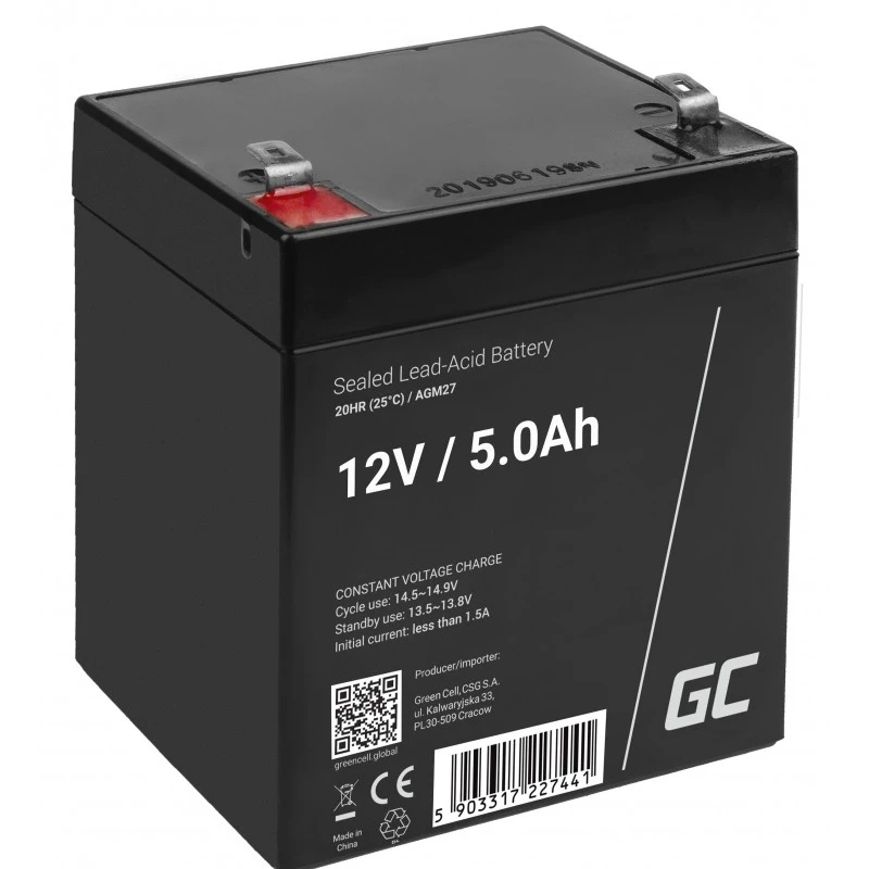 Green Cell AGM27 UPS batéria olovená (VRLA) 12 V 5 Ah