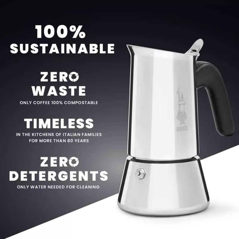 Moka kanvica BIALETTI Venus Box 0,1 L nerez, 2 šálky, polypropylénová rukoväť