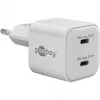 USB-C dvojrýchla nabíjačka Nano, PD, GaN, 35 wattov (biela, 2x USB-C, Power Delivery 3.0)