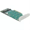 DeLOCK PCI Express x8 karta na 2 x interné NVMe M.2 Key M bifurkácia low-profile formát