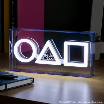Stolová a závesná lampa Paladone LED Neon Light Squid Game Design PP13775SG
