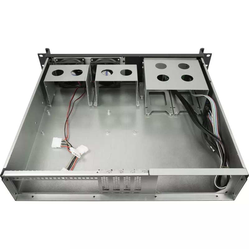 Inter-Tech 2U-K-240L 2U rackmount skriňa servera pre Micro-ATX, čierna