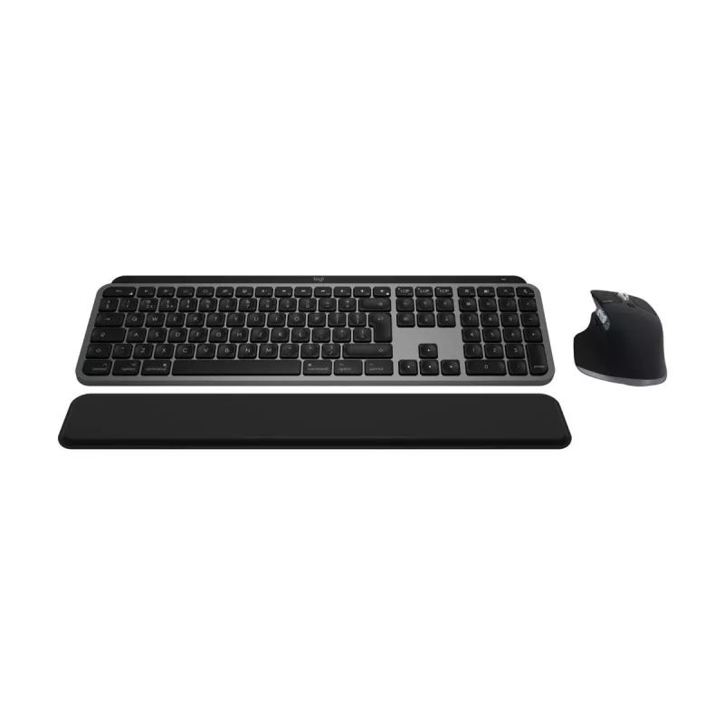 Logitech MX Keys S Combo pre Mac, bezdrôtová, DE rozloženie sada klávesnice a myši, klávesy a funkcie optimalizované pre macOS