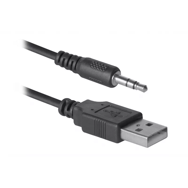 DEFENDER SPK-240 káblové stolové reproduktory, 2.0, 6 W RMS, USB napájanie, 3,5 mm, čierne