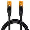 Ethernetový patch kábel QOLTEC UTP Cat6 10 m, 2×RJ45, čierny