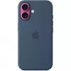 Apple MYY23ZM/A silikónové puzdro s MagSafe pre iPhone 16, modré (Denim)