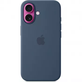 Silikónové puzdro Apple iPhone 16 MagSafe Denim puzdro modré 6,1