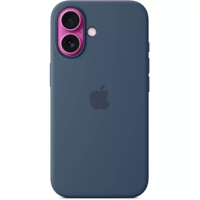 Apple MYY23ZM/A silikónové puzdro s MagSafe pre iPhone 16, modré (Denim)