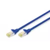 Sieťový kábel Digitus CAT 6A S/FTP RJ-45 Cat6a 10m modrý