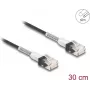 Sieťový kábel DeLOCK RJ45 0,3 m Cat.6A UTP tenký čierny