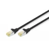 Digitus CAT 6A S/FTP RJ-45 patch kábel 7 m, čierny