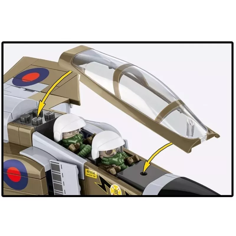 Cobi Blocks F-4M Phantom II vojenské lietadlo model, 728-dielna stavebnica