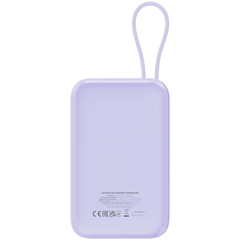 Prenosná powerbanka CANYON OnPower 101 10000 mAh