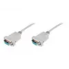 Assmann Nullmodem prepojovací kábel. D-Sub9 B/B. 3,0 m. Snap kryty. béžová (AK-610100-030-E)