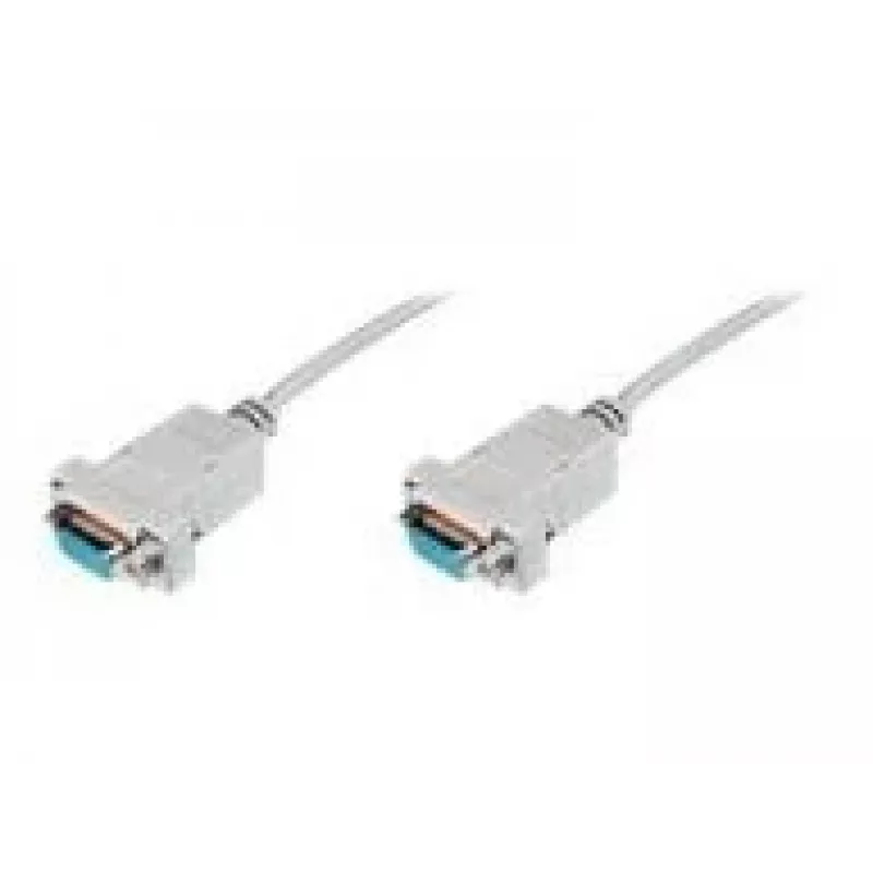 Assmann Nullmodem prepojovací kábel. D-Sub9 B/B. 3,0 m. Snap kryty. béžová (AK-610100-030-E)