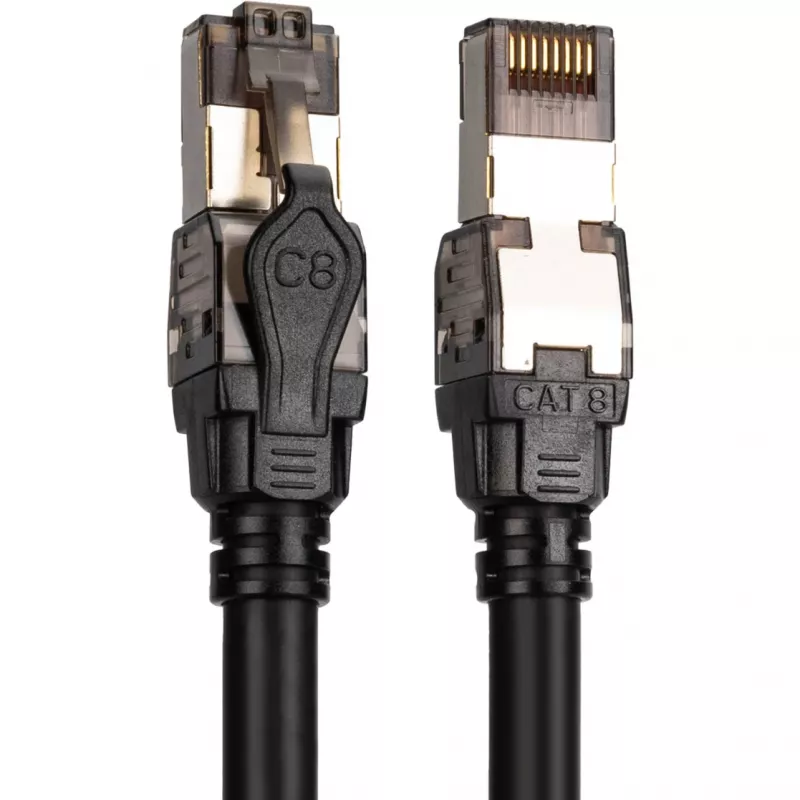 Digitus DK-1843-005 CAT 8.1 S/FTP prepojovací kábel 0,5 m, čierny