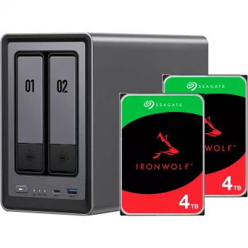 DXP2800 + 2x 4 TB Seagate IronWolf HDD balenie, NAS