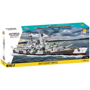 COBI 4839 Historical Collection stavebnica z kociek bojová loď Tirpitz, 2810 prvkov, 1:300