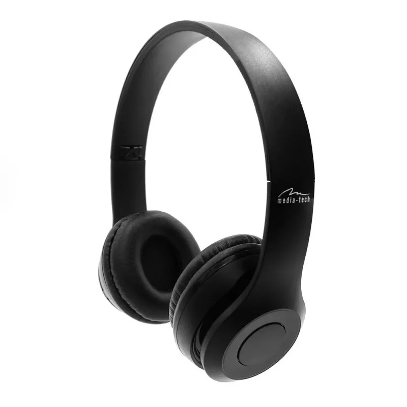 MEDIA-TECH EPSILION BT MT3591 bezdrôtové slúchadlá Bluetooth 4.2 mikrofón rádio FM čierne