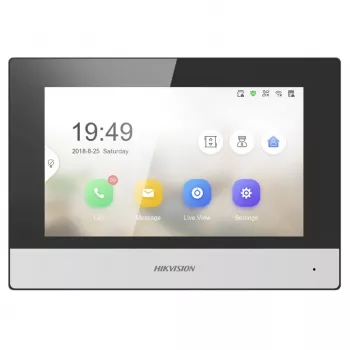 Hikvision DS-KH6320-WTE1 video vrátnik 17,8 cm (7 palcov) čierna, strieborná