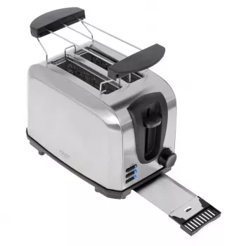 Hriankovač Adler AD 3222 2 plátky 1000 W strieborná