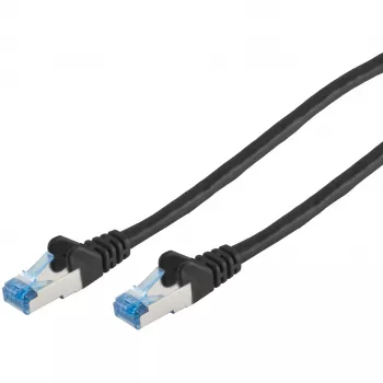 Sieťový kábel S/CONN 75717-S čierny 7,5 m Cat6a S/FTP