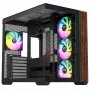 Mid-Tower skriňa THERMALTAKE Midi Thermaltake S380 TG ARGB čierna s tvrdeným sklom a ARGB osvetlením